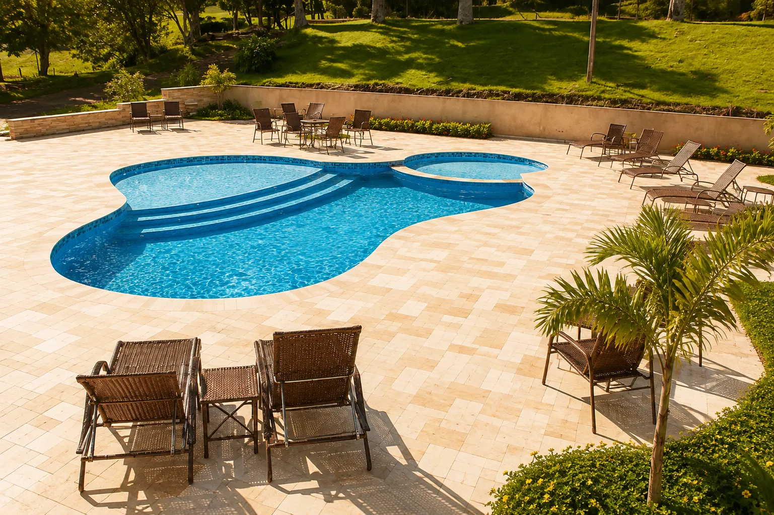 Piscina na Pousada Villa di Carpi em Monte Sião - MG